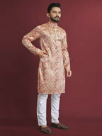 Anaita Multicolour Printed Pure Silk Straight Kurta