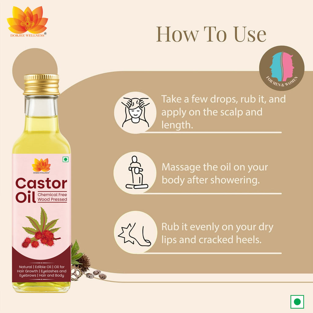 Dorjee Wellness Wood Pressed Castor Oil - Distacart