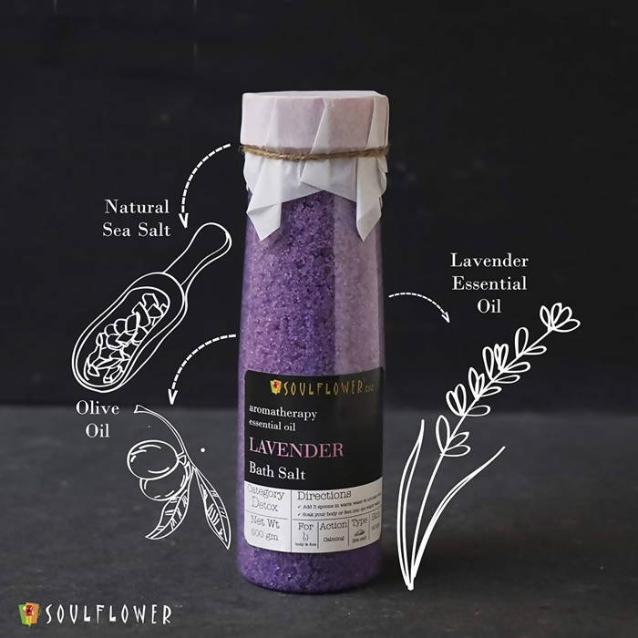 Soulflower Aromatherapy Essential Oil Lavender Bath Salt