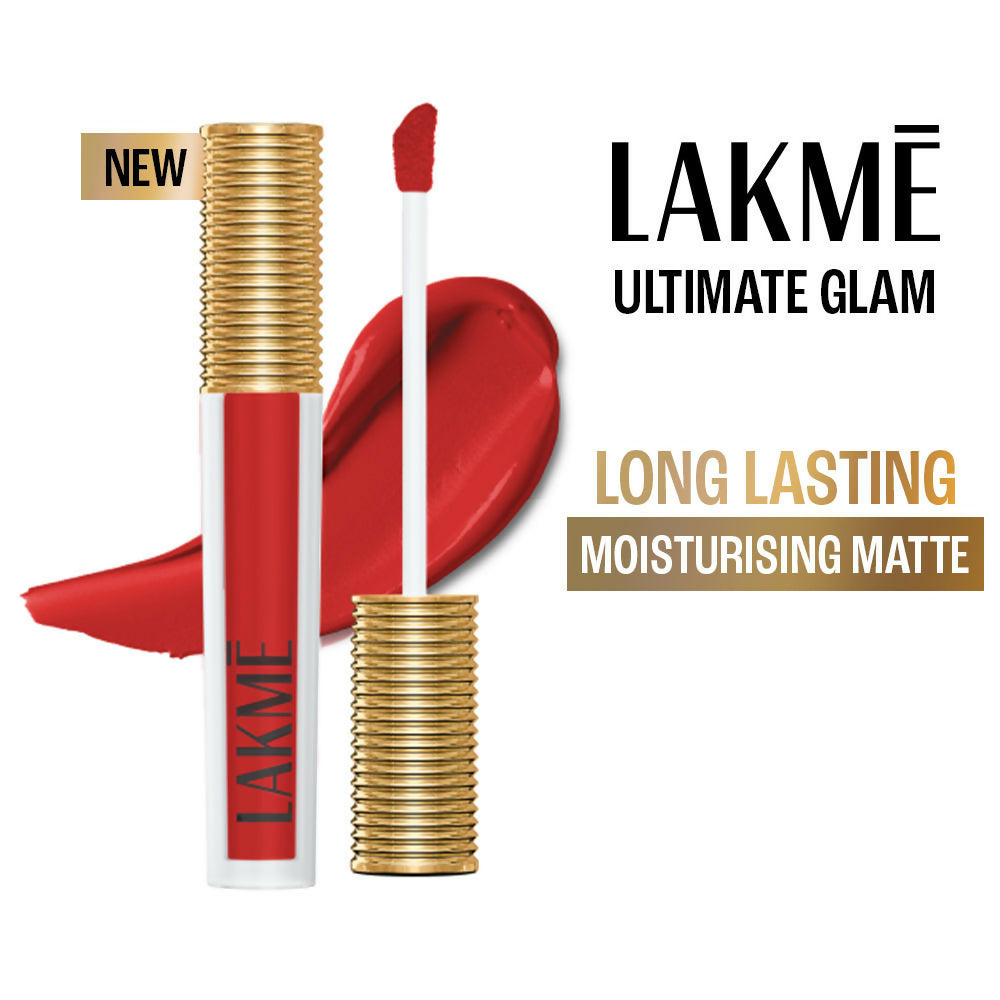 Lakme Ultimate Glam Matte Liquid Lipstick - Red Revival