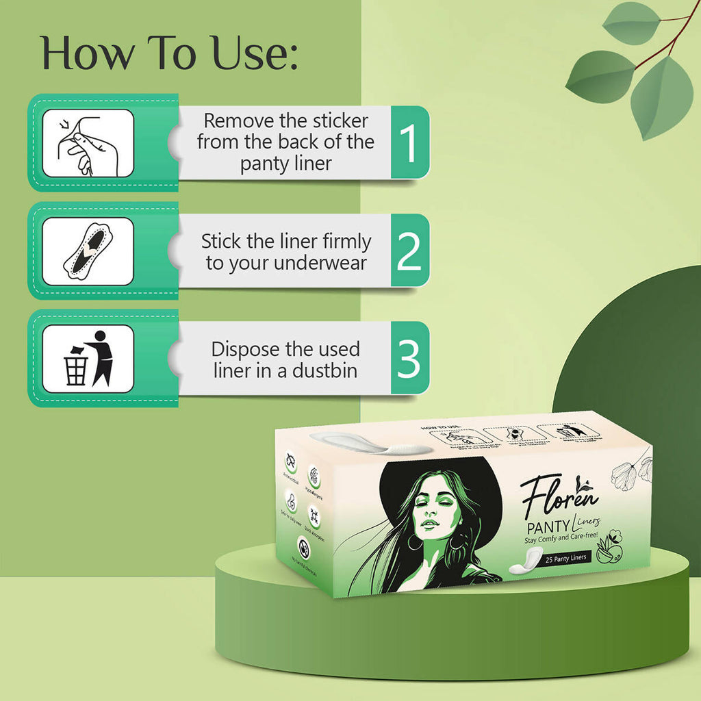 Floren Panty Liners Curvy Design for Extra Comfort