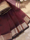 Shree Shyam Fashion Organza Purple Saree - Distacart