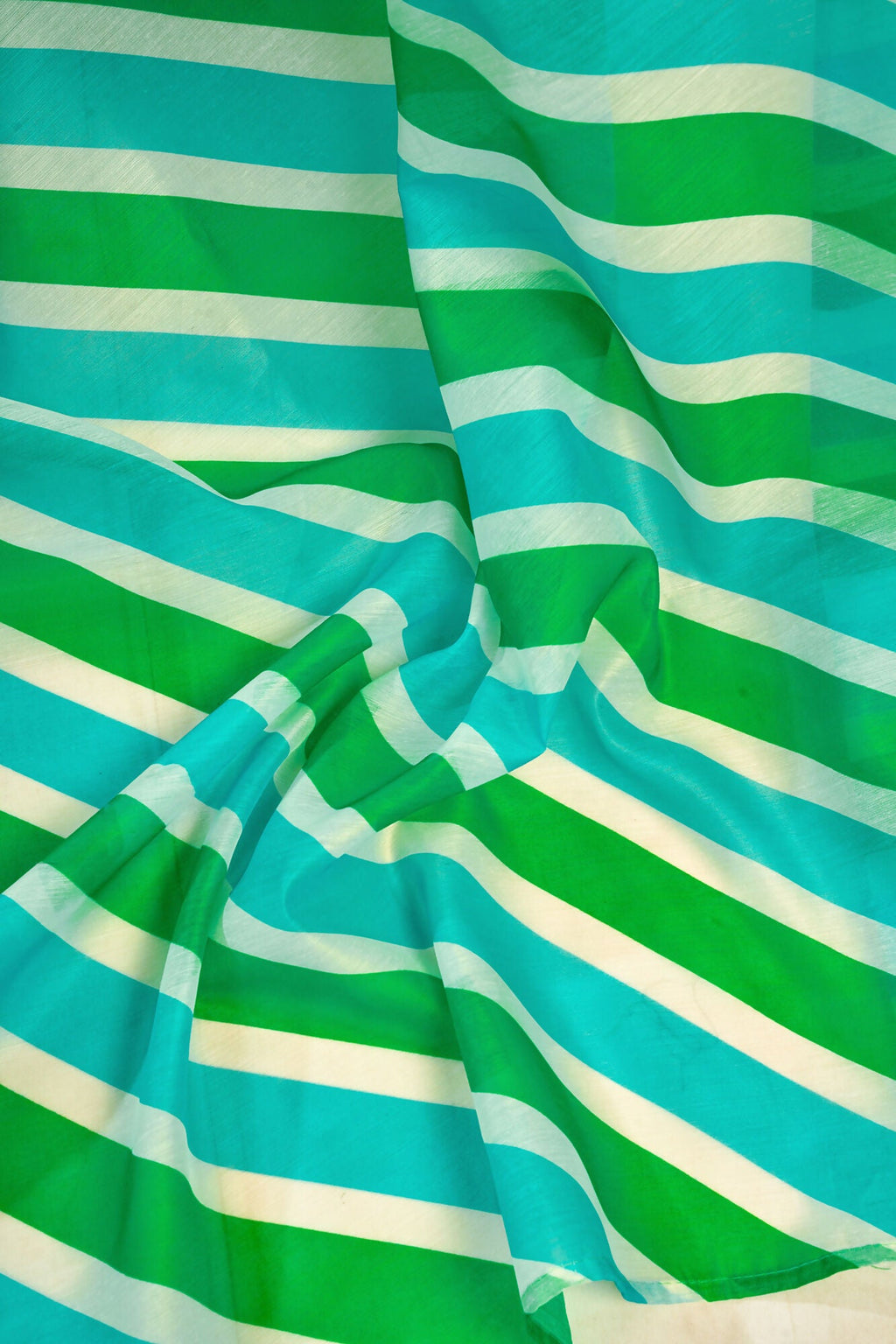 Vastranavya Green Digital Printed Linen Ready To Wear Designer Saree with Unstitched Blouse - Distacart