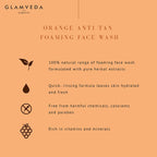 Glamveda Orange Anti Tan Foaming Face Wash