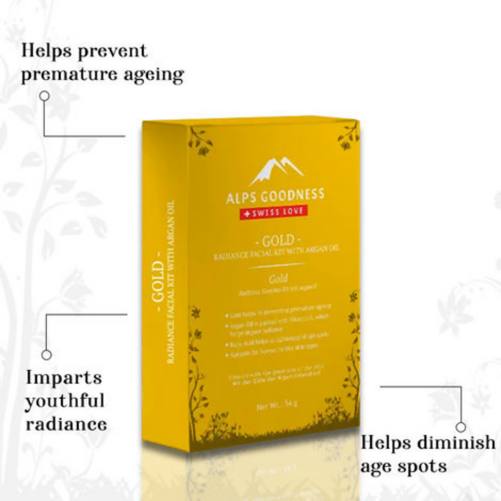 Alps Goodness Gold Radiance Facial Kit with Argan Oil