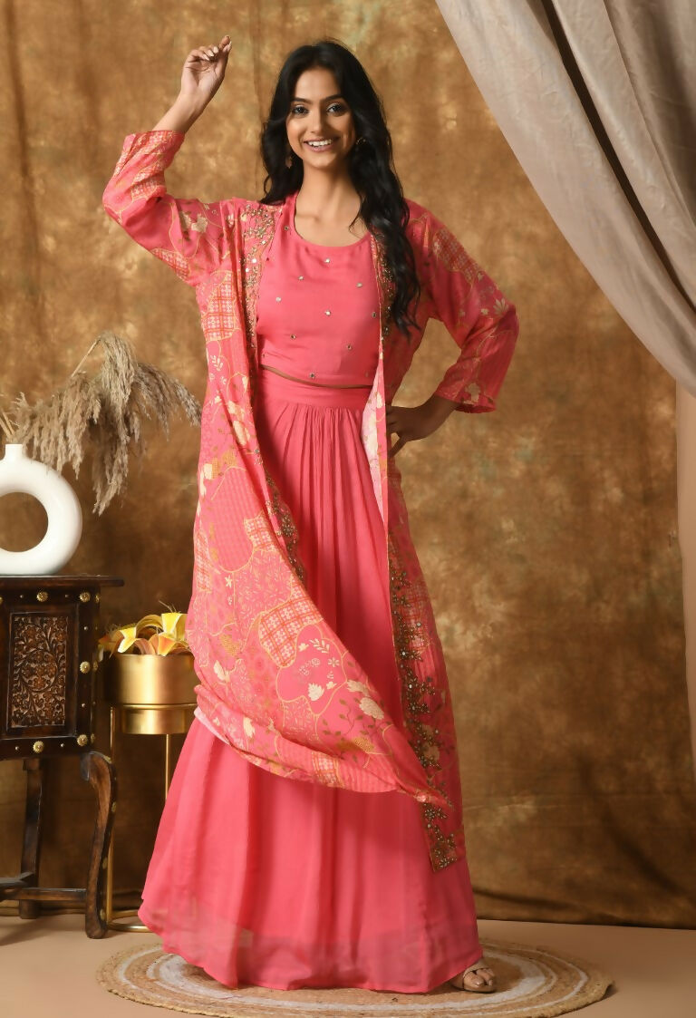 Joban Fashion Pink Maslin Kurta Set