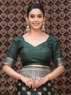 Shree Shyam Fashion Green Silk Saree - Distacart