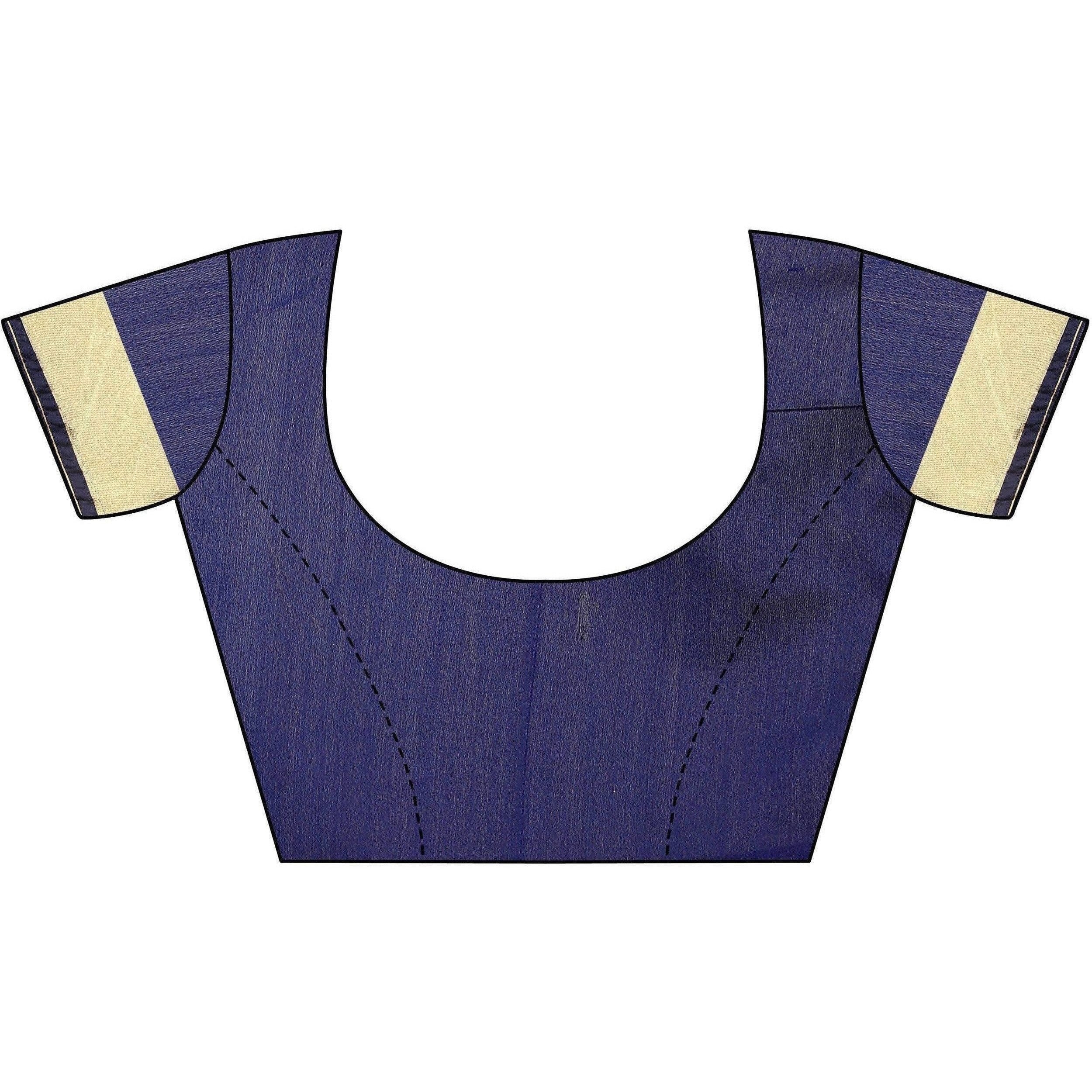 Vamika Banarasi Jaquard Blue Weaving Saree (Banarasi 27)