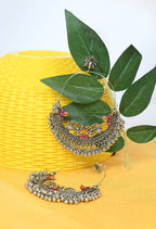 Mominos Fashion Johar Kamal Peacock Design Chandbali Earrings - Distacart