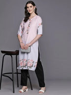 Ahalyaa Women's Traditional wear Kurta - Pink