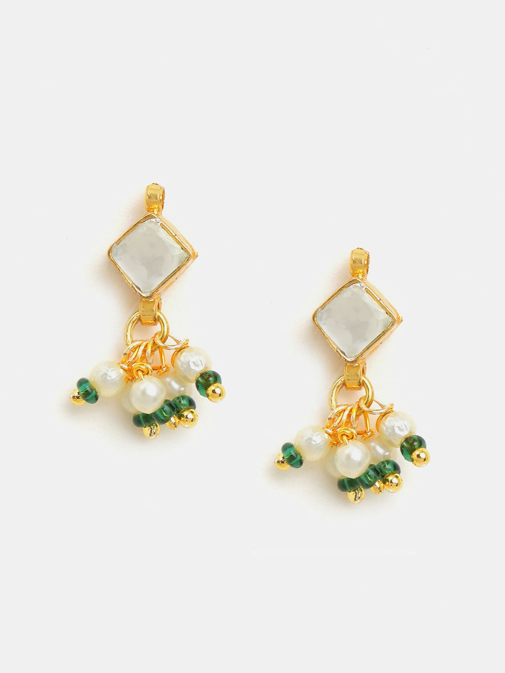 Ruby Raang Double Color Drops Maang Tikka And Earrings Set - Distacart