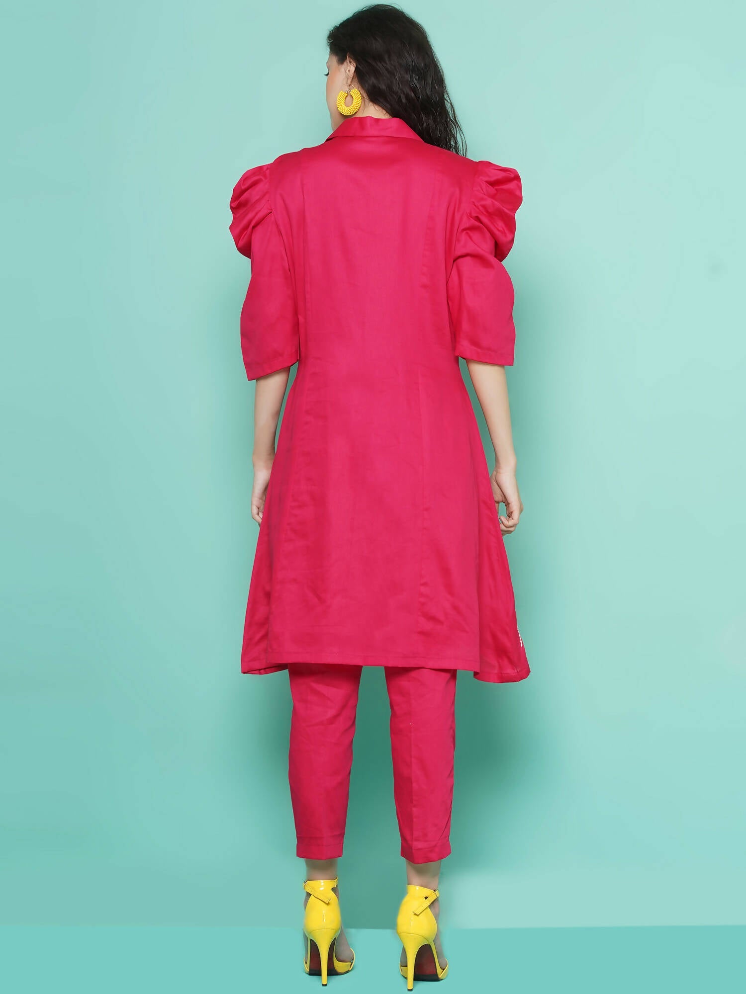 Women Republic Pink Cotton Silk Embroidered and Embellished Coord Set - Distacart