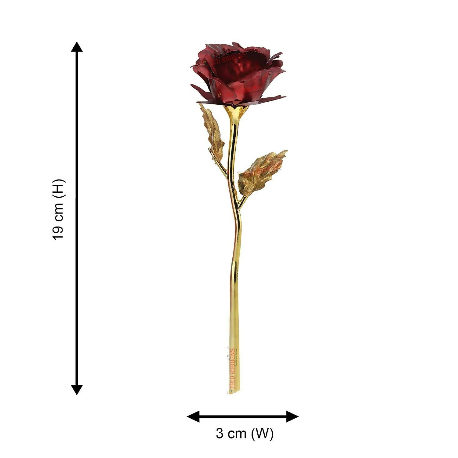 Tied Ribbons Rose Flower Artificial With Teddy - Valentines Day Gift Box