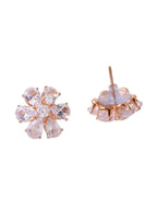 NVR Women Golden Cz Studded Studs Earrings - Distacart