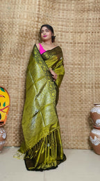 Exclusive Collection Pista Beautiful Tissue Benarasi Saree