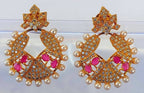 AD Ruby Designer White Stone Earrings - Distacart