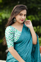 Rama Silk Blend Ethnic Motifs Saree with Unstitched Blouse - A2M
