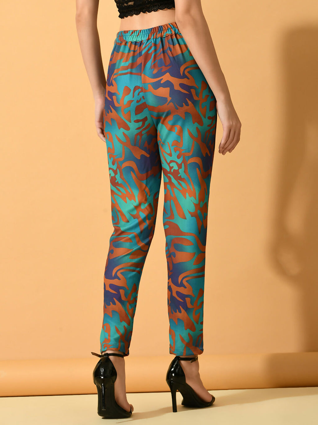 Myshka Women's Multi Slim Fit Party Trouser