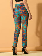 Myshka Women's Multi Slim Fit Party Trouser