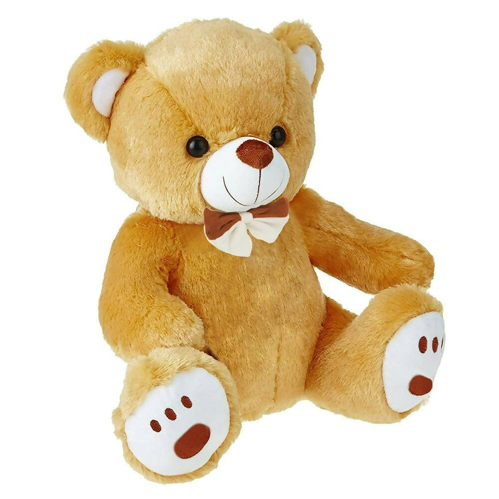Webby Plush Cute Sitting Teddy Bear Soft Toys With Neck Bow (Brown Color)
