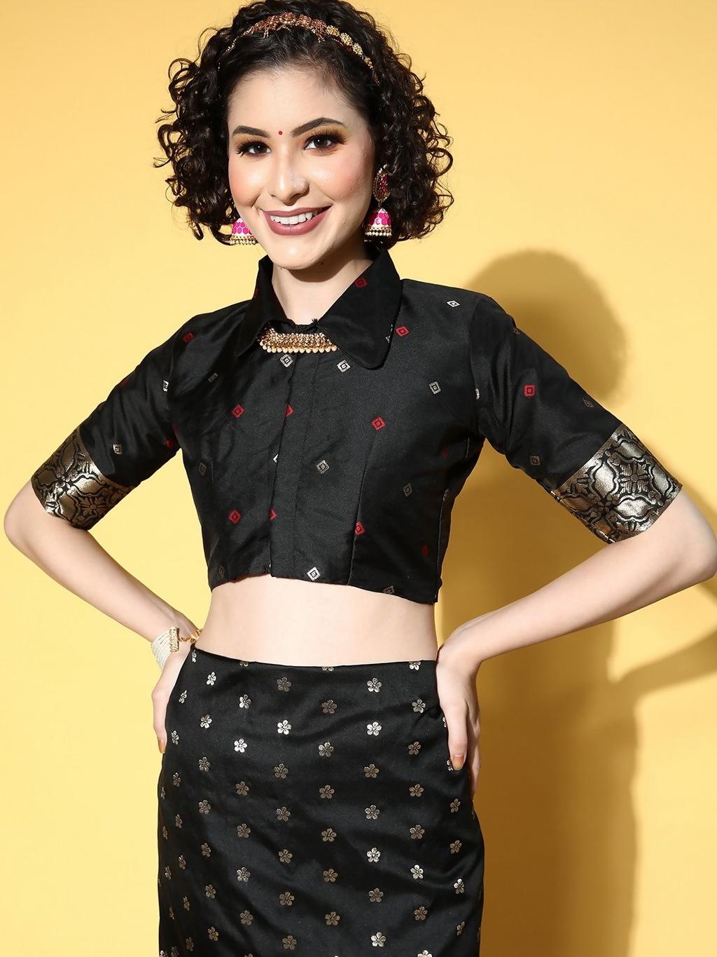 Saree Mall Ethnic Motifs Saree with Solid Border - Distacart
