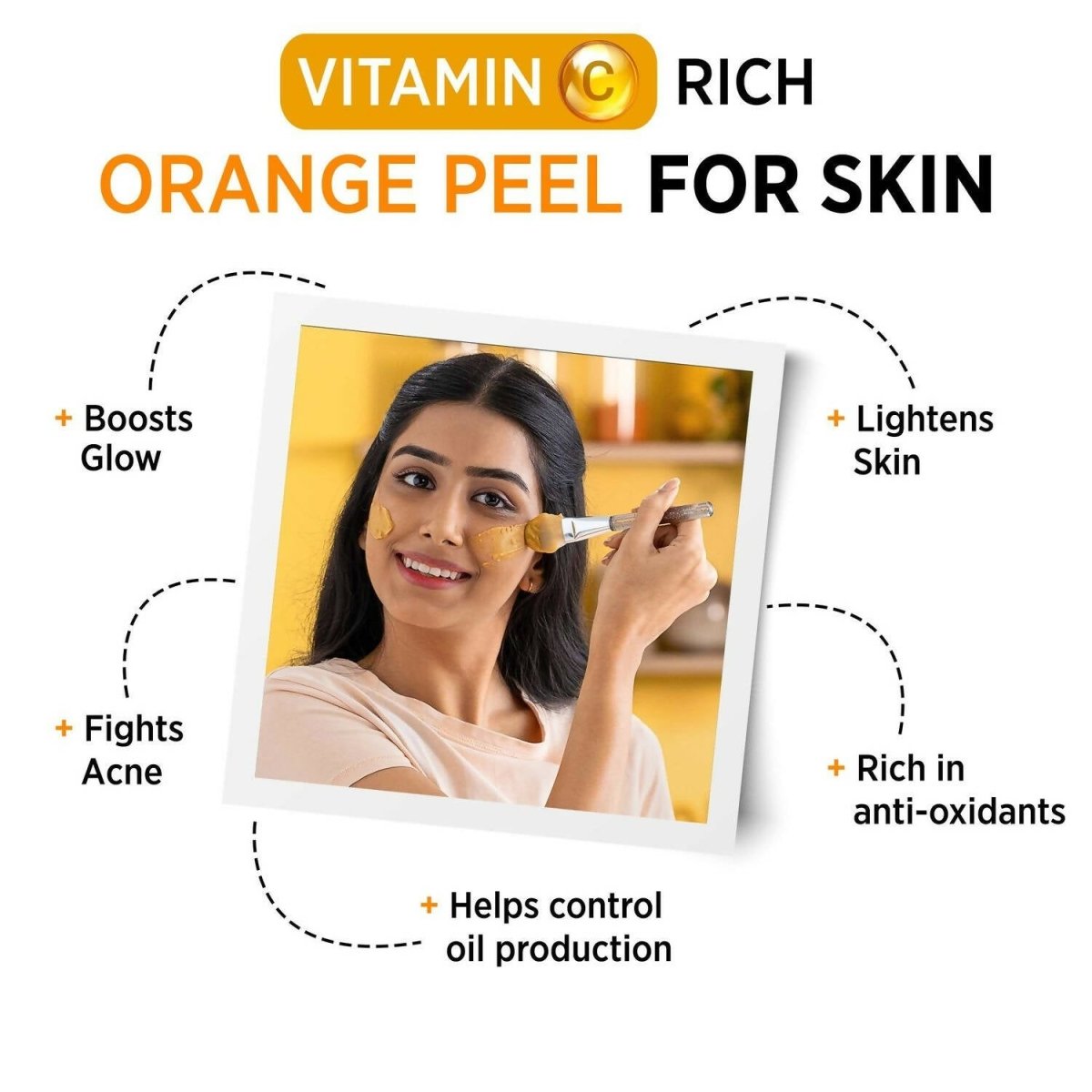 Alps Goodness Orange Peel Powder, for Hair Mask & Face Mask, Nourishes Hair Follicles, Glow Face