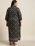 Juniper Women`s Dark Blue Rayon Fusion Wear Printed A-line Dress - Distacart