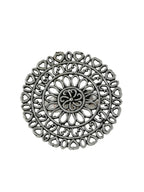 NVR Women Oxidised Silver-Plated Adjustable Finger Ring