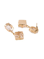 NVR Women Golden Cz Studded Studs Earrings - Distacart