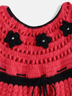 ChutPut Hand knitted Crochet Wool Queen Dress - Pink