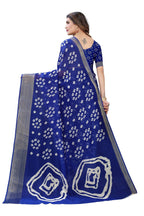 Vamika Beautiful Blue Linen Jari Border Saree (RADHIKA BLUE) - Distacart