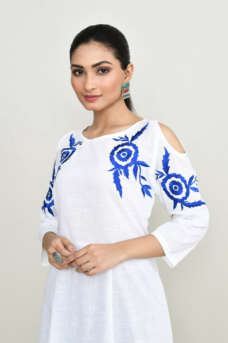 Joban Fashion White Rayon Tunic