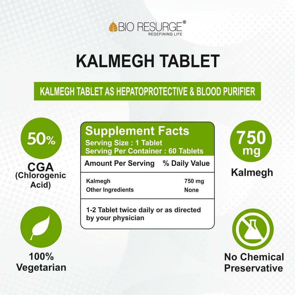 Bio Resurge Life Kalmegh Tablets - Distacart