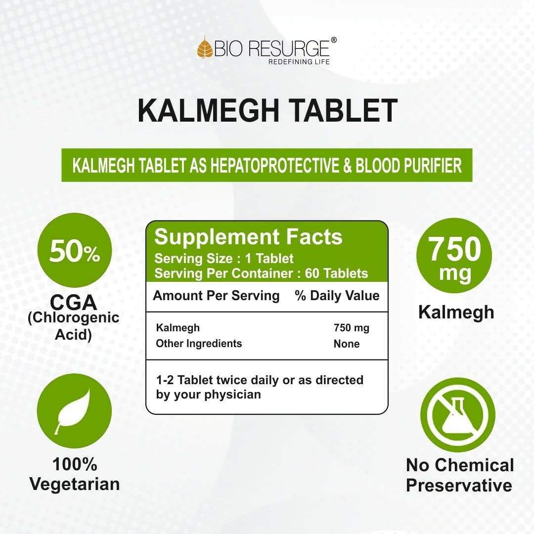 Bio Resurge Life Kalmegh Tablets - Distacart