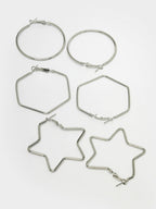 NVR Women Gold-Toned Geometric Hoop Earrings - Distacart