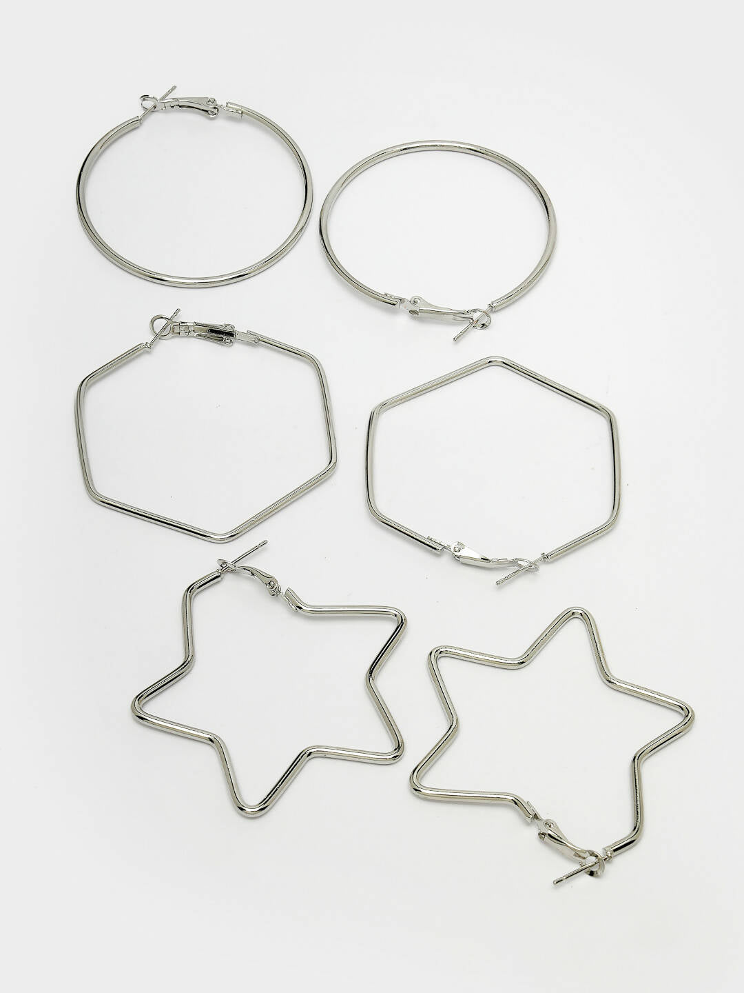 NVR Women Gold-Toned Geometric Hoop Earrings - Distacart