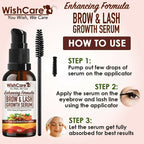Wishcare Ultimate Eye Care Combo - Under Eye Cream & Brow-Lash Growth Serum Oil