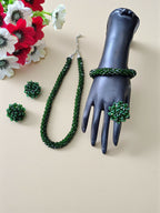 Inhanns Rangshine 4-In-1 Crystal Glam Set - Handmade - Dark Green