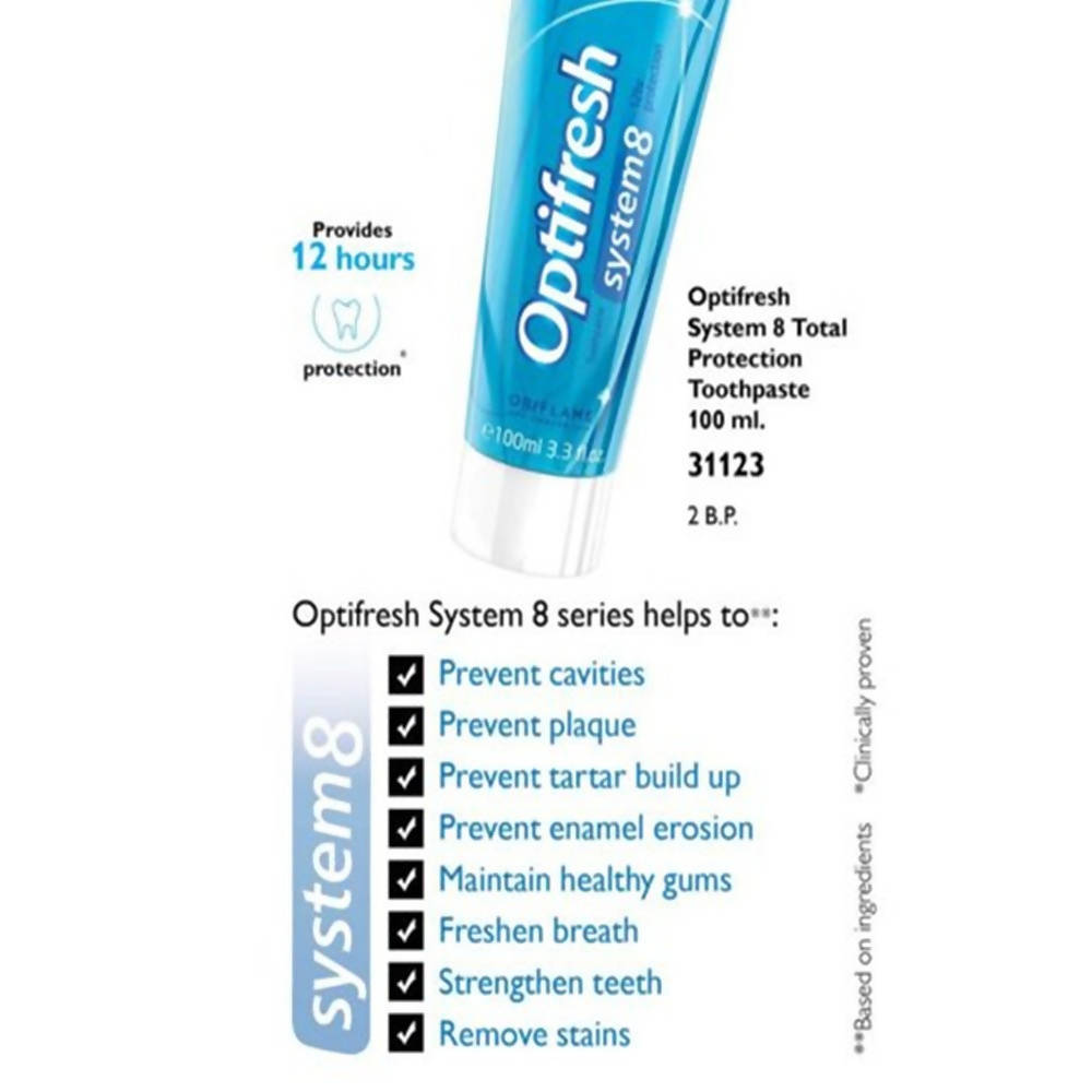 Oriflame Optifresh System 8 Total Protection Toothpaste