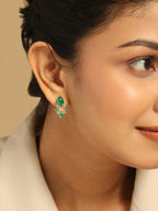Nuyug 18k Gold Plated Floral Diamond Glow Earrings - Distacart