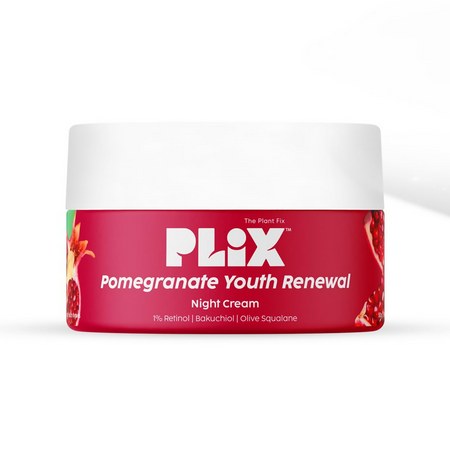 PLIX The Plant Fix Pomegranate 1% Retinol & 1% Bakuchi Oil Anti Ageing Night Cream
