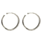 Mominos Fashion Kamal Johar Oxidised Silver Floral Pressing Style Anklets
