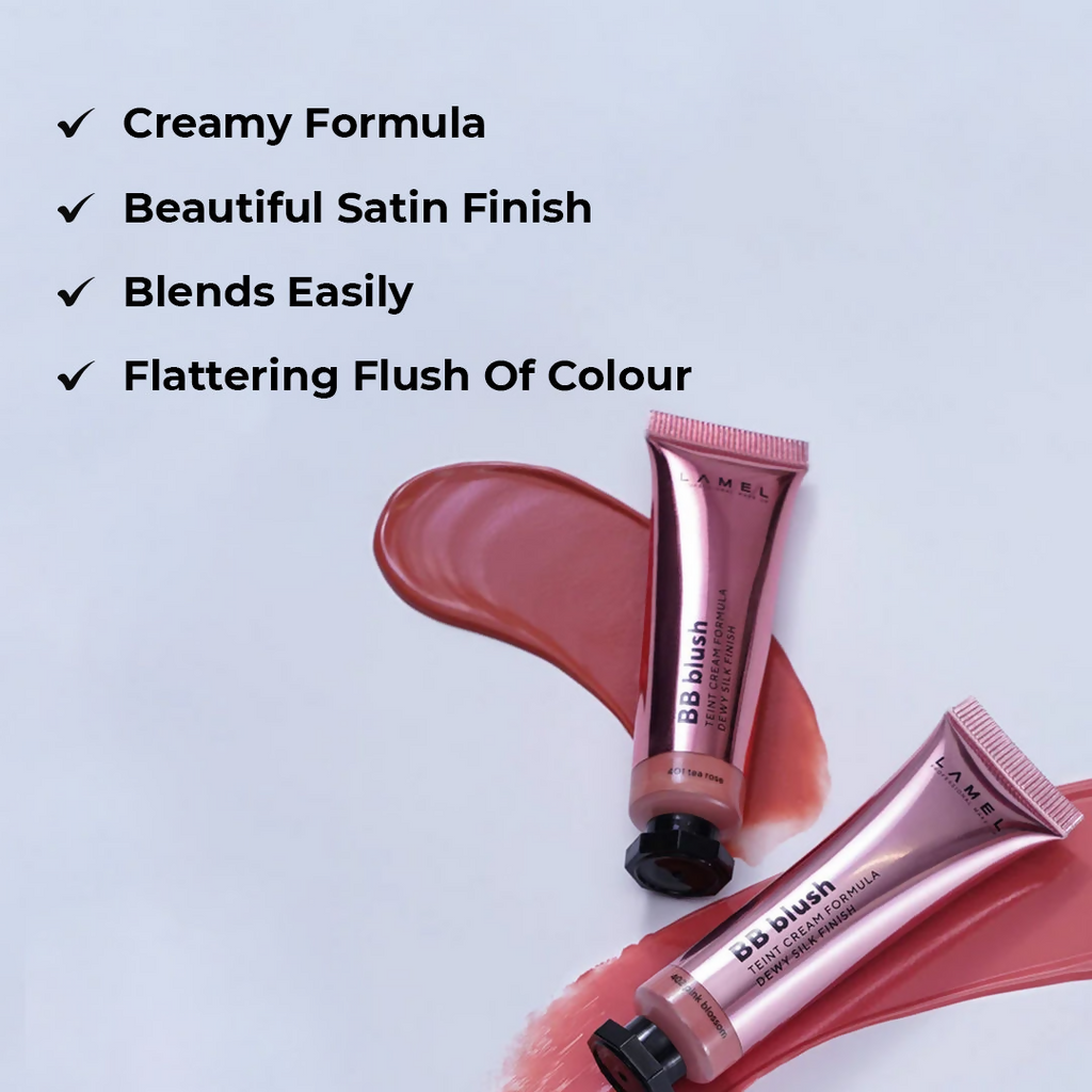 Lamel BB Blush For Dewy Silk Finish - 401 Tea Rose