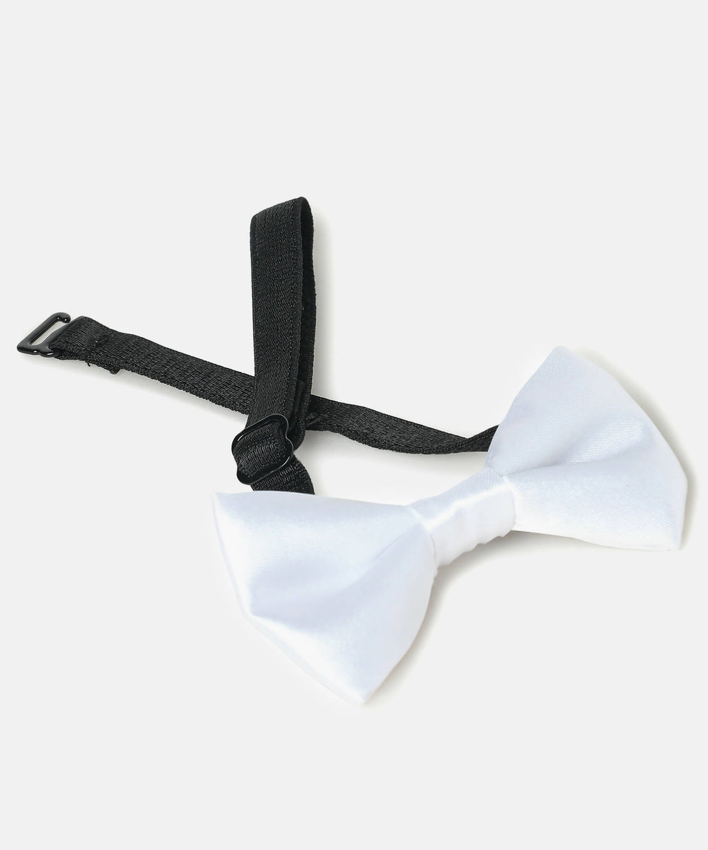 Manet Boys Solid Single Layer Bow - White