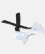 Manet Boys Solid Single Layer Bow - White