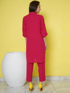 Women Republic Pink Cotton Embellished Kurta Set - Distacart