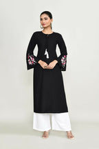 Joban Fashion Black Rayon Kurta Set