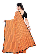 Vamika Orange Malai Silk Printed Saree (Zigzag Orange)