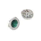 Jade Diamond and Stone Neckpiece with Studs- Ruby Raang