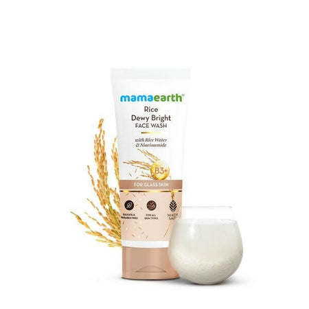 Mamaearth Rice Dewy Bright Face Wash With Rice Water & Niacinamide for Glass Skin
